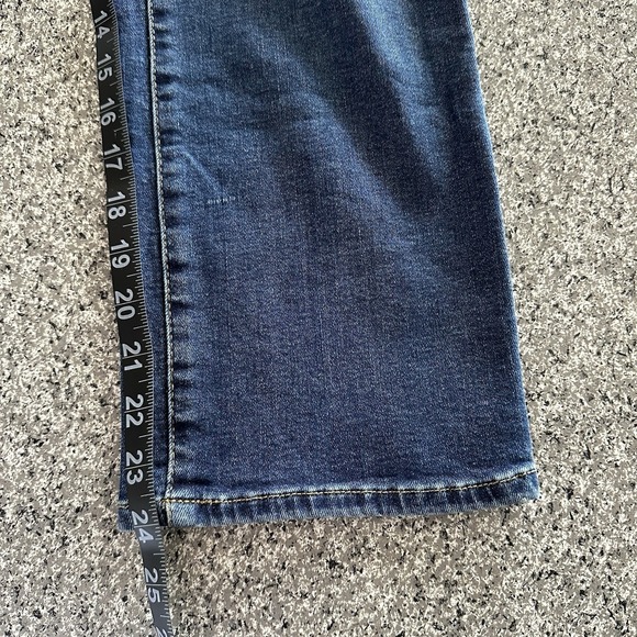 Good American Jeans Womens 4 27x24 Good Petite Straight Mid Rise Stretch Blue - Picture 8 of 9